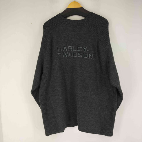 ハーレーダビッドソン HARLEY-DAVIDSON ロゴ刺繍 ウールアクリル混ニット メンズ  2XL